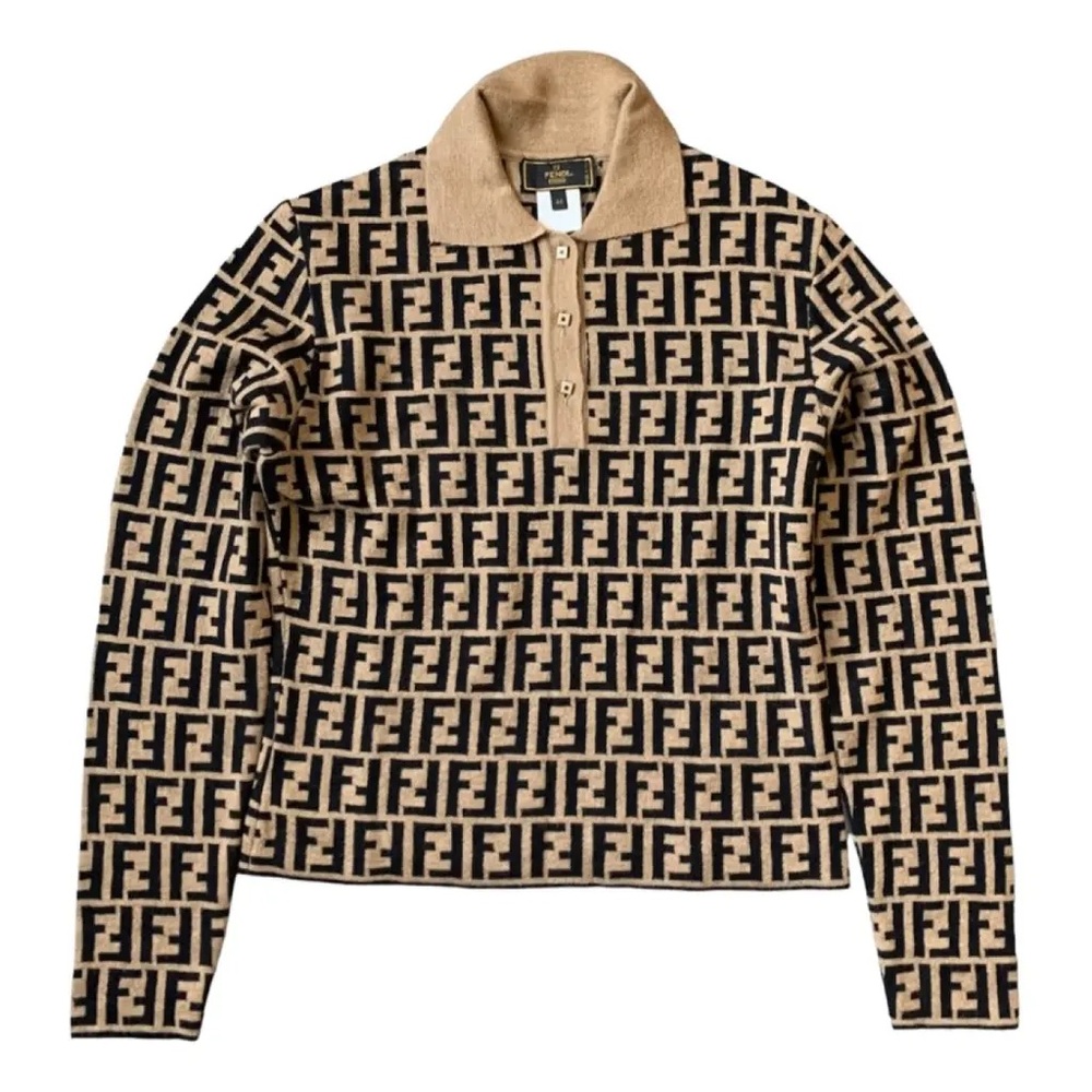Fendi Zucca FF Wool Polo